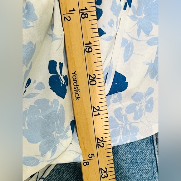 Sienna Sky floral bare shoulders peplum top with bow tie waist size S - Picture 10 of 12